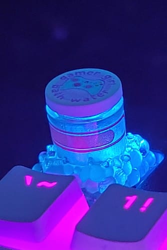 Customer photo review of Belle Delphine Bathwater Bottle Keycap