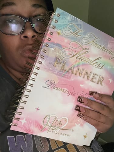 Customer photo review of The Dreamscape Financially Flawless Planner