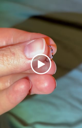 Customer video review of 20g Titanium Micro Gem Hinged Nose Hoop