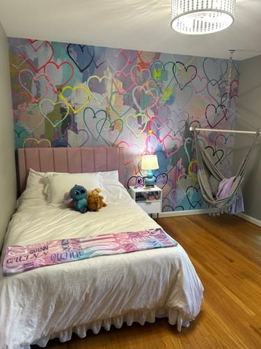 Customer photo review of Kids "Heart Flutter" Oversized Wall Mural