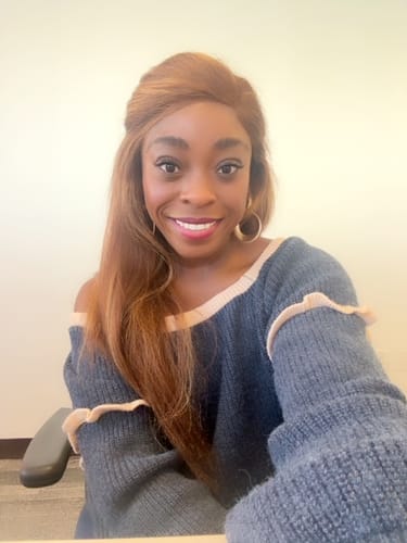 Customer photo review of Frankfurt Off Shoulder Sweater Top - Blue