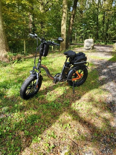 Customer photo review of Vakole Y20 Pro 20" Foldable Step-through Electric Fat Bike with 20Ah Samsung Battery Support APP