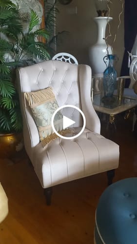 Customer video review of Hyde Tufted Velvet Accent Chair