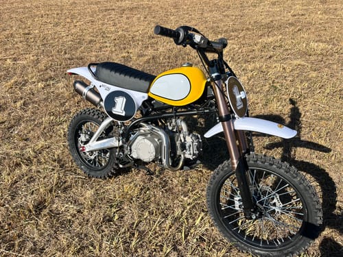 Customer photo review of BSX Fuel Tank - Teardrop Yellow/White