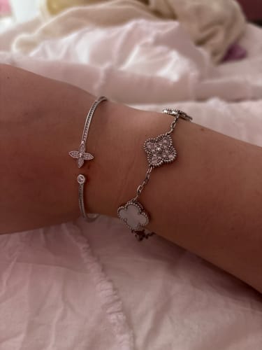Customer photo review of Camilla Diamond Bracelet — Silver + White