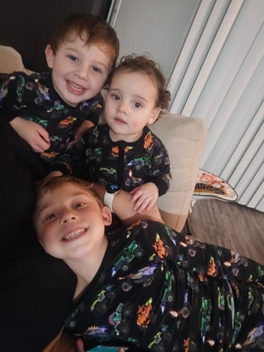 Customer photo review of MONSTER Trucks 2 Piece Pajama Set *September Preorder*