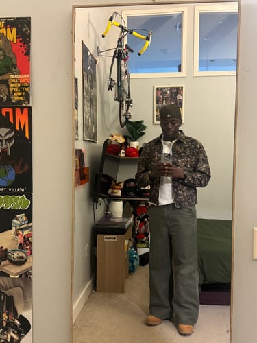 Customer photo review of Wide Leg Cut Workwear Jeans