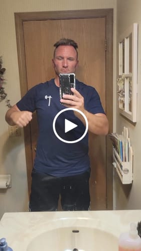 Customer video review of Original Fitted Performance Tee