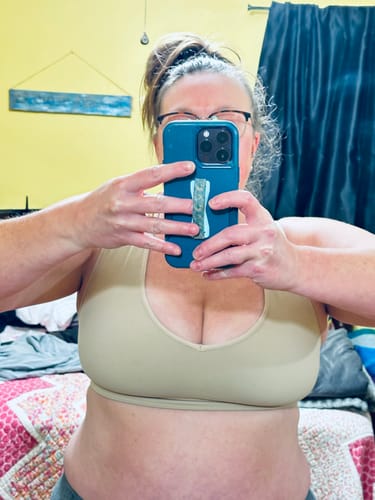 Customer photo review of AlignMe Pullover Posture Sports Bra For Women