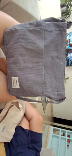 Customer photo review of Everyday Corduroy Shoulder Tote