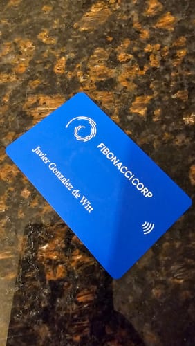 Customer photo review of Custom NFC Business Card