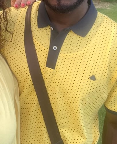 Customer photo review of West Louis™ Summer Cotton Dots Business Polo Shirt
