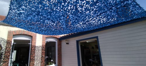 Customer photo review of Filet de camouflage renforcé bleu