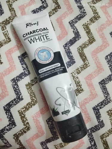 Customer photo review of Charcoal Toothpaste