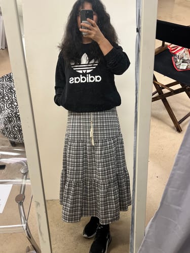Customer photo review of Amalie Plaid Maxi Skirt