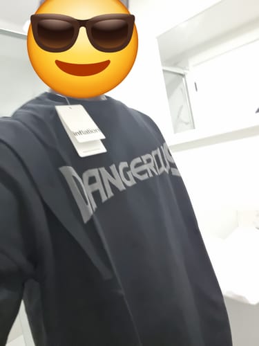 Customer photo review of INFLATION Puffer Printing Graphic Oversize Tees