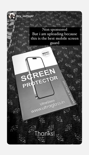 Customer photo review of ultraglass.in Screen Protector for iPhone
