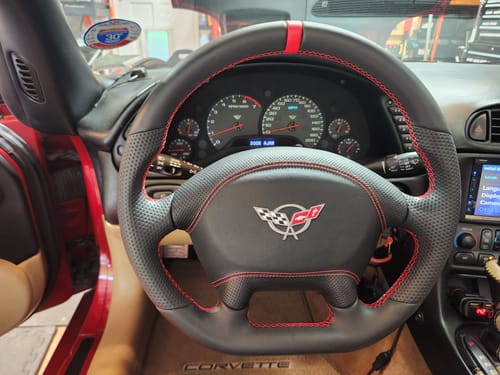 Customer photo review of Custom Steering Wheel Airbag Cover With Airbag 1997-2004 C5 Chevy Corvette