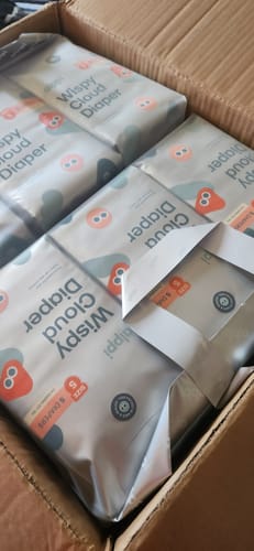 Customer photo review of Wispy Cloud Diaper Size 5 SAVE BIGGER!