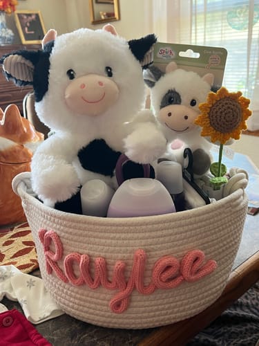 Patricia A. review of Baby Knits™ Personalized Knitted Basket image 1 out of 3