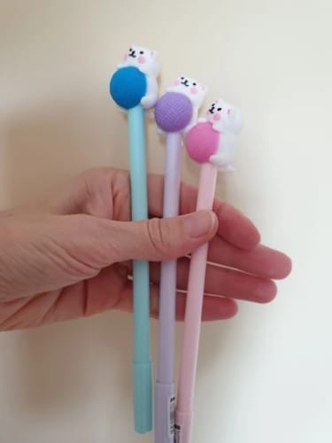 Customer photo review of Purr-fectly Yarn-tangled Cat Gel Pen