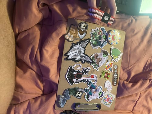 Customer photo review of Teeth Girls Stickers