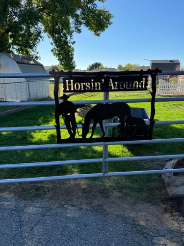 Lesli B. review of Custom Metal Western Ranch Wall Art | Indoor Outdoor | Up to 46" | 20+ Color Options image 1 out of 1