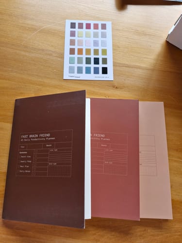 Customer photo review of Fast Brain Daily Productivity Planners - Quarterly Set