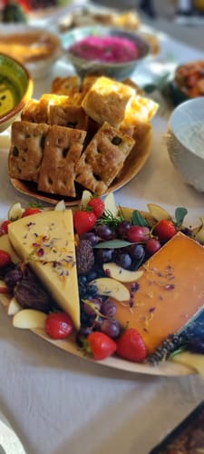 Customer photo review of 10" (25cm) Square Compostable Palm Leaf Plates
