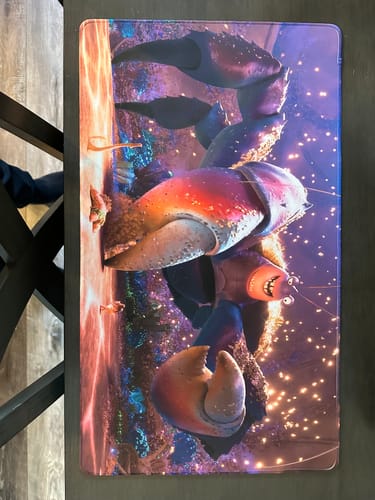 Customer photo review of Custom Playmat (24" x 14")