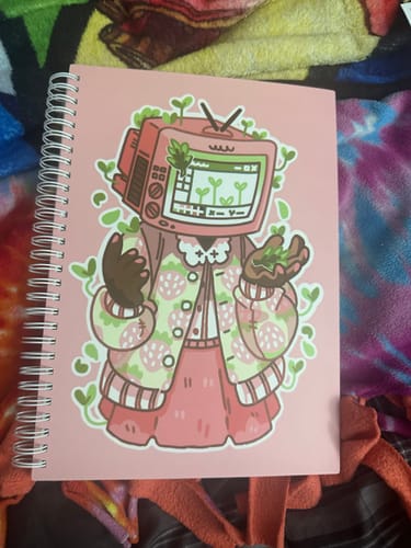 Customer photo review of Strawberry Sprout TV Head Large Reusable Sticker Book