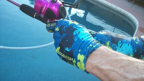 Customer photo review of 3/4 Finger UPF 50+ Sun Gloves Fishing Gloves