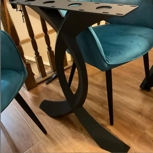 Customer photo review of Furniture Legs 418 Curva 28H, Metal Dining Table Legs