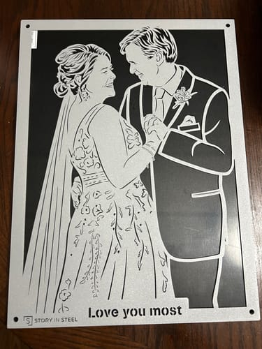 Customer photo review of Custom Metal Portrait