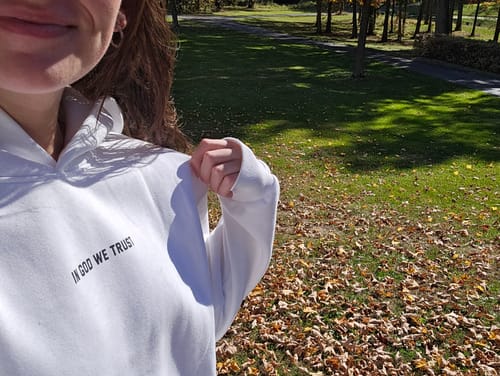 Customer photo review of God Bless America Hoodie