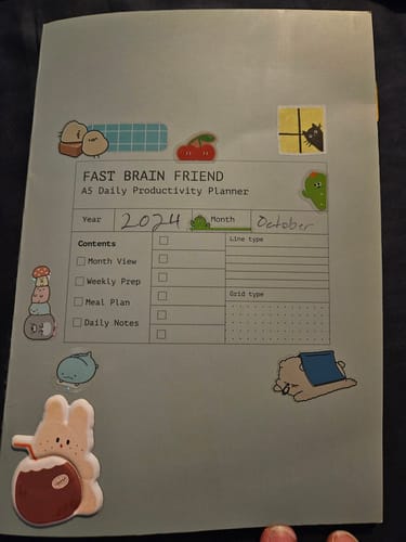 Customer photo review of Fast Brain Daily Productivity Planners - Quarterly Set