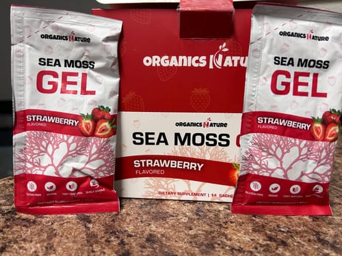 Customer photo review of Sea Moss Gel Packs - Strawberry Flavored