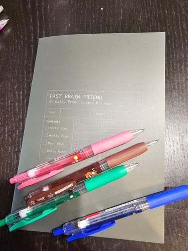 Customer photo review of Fast Brain Daily Productivity Planner- Single Notebook
