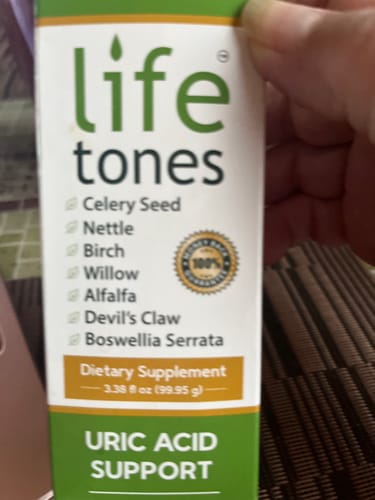 Customer photo review of Lifetones Uric Acid Support | 3.38 fl oz