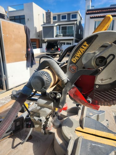 Customer photo review of DeWalt DW718 Sliding Miter Saw Dust Collection