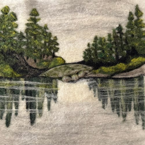 Customer photo review of Lake Reflections Needle Felting Kit