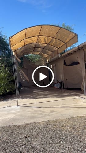 Customer video review of Desert Sand Mesh Tarp - 95% Shade