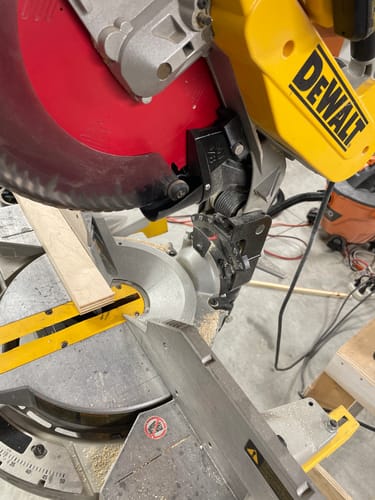 Customer photo review of Dewalt DW715/716 12" Non-Sliding Miter Saw Dust Collection