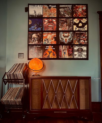 Customer photo review of 12" Vinyl Record Display Frame - LP Wall Storage