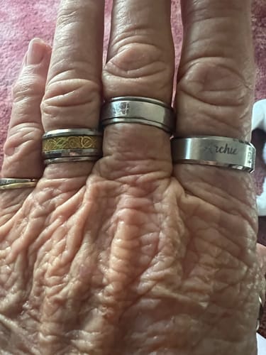 Customer photo review of Personalized in loving memory keepsake Ring