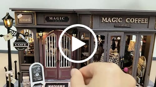 Customer video review of Magic Coffee Shop DIY Miniature House Kit