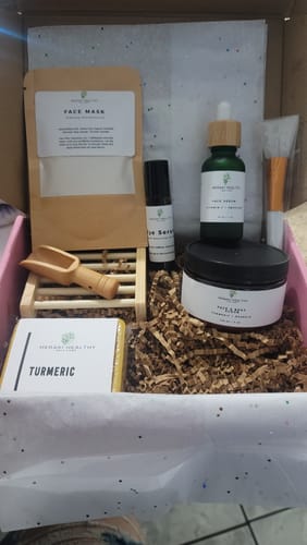 Customer photo review of Luxury Skincare Box