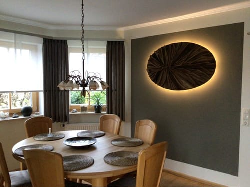Customer photo review of Wandlampe Holz LUNAR