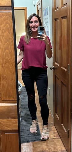 Customer photo review of Micro Ribbed Tee