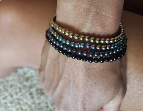 Customer photo review of Hämatit Schutz vor Negativität - Armband Set